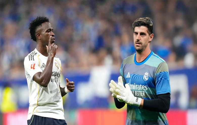 كورتوا قائد يعمل بصمت في ريال مدريد... وفينيسيوس يستمع لتعليماته