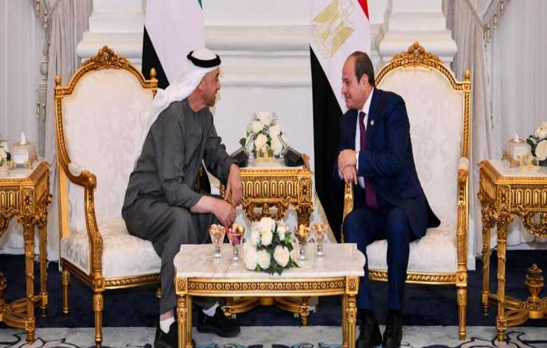 الشيخ محمد بن زايد يصل العلمين ويلتقي الرئيس السيسي