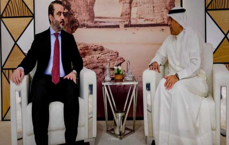 البديوي يبحث مع الشيباني العلاقات الخليجية السورية