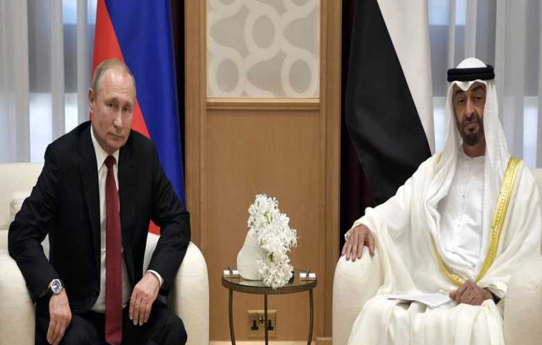 محمد بن زايد يبحث مع بوتين تداعيات التصعيد في المنطقة
