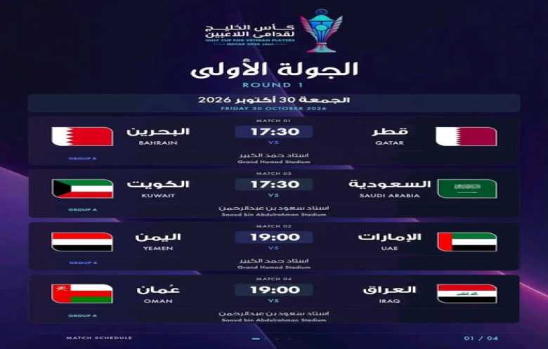 قطر تستضيف النسخة الثانية من بطولة كأس الخليج لقدامى اللاعبين غداً الجمعة
