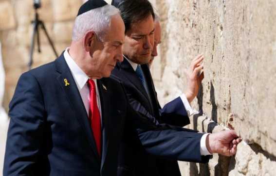 روبيو ونتنياهو يقتحمان حائط البراق شرقي القدس وسط تنديد فلسطيني