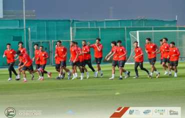  المنتخب الوطني للشباب يجري تدريبه الأول في مدينة أبها السعودية