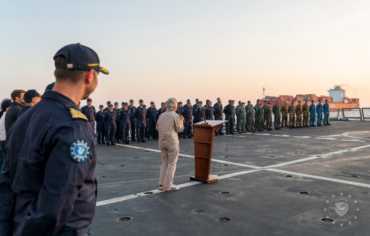 وفد أوروبي يزور منطقة أسبيدس ويرافق فرقاطة في البحر الأحمر