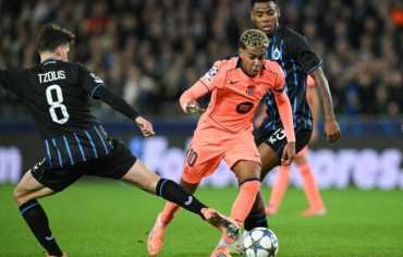 برشلونة ينتزع التعادل في مباراة مثيرة أمام كلوب بروج