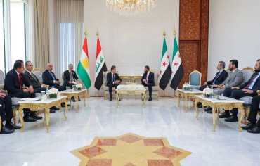 الرئيس الشرع يستقبل رئيس إقليم كردستان العراق في قصر الشعب بدمشق