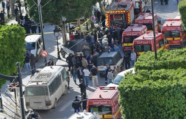 20 جريحا على الاقل في اول اعتداء في العاصمة التونسية منذ 2015