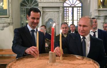 بوتين يقوم بزيارة مفاجئة الى دمشق ويلتقي الأسد